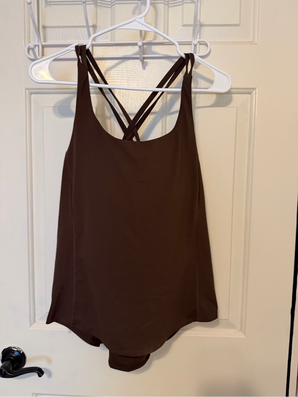 2 HALARA Brown Crisscross Back Camisoles